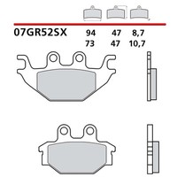 Brembo Hinteres BREMSBELAGE-KIT FUR SYM Quadraider LE 600 10-15-COD.07GR52SX