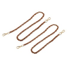 Purse Chain Strap, 24" Purse Strap Shoulder Replacement Strap, 2Pcs Brown Gold