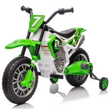 Electric 12V Kids Ride On Motorcycle Dirt Bike Motorbike with Training Wheels