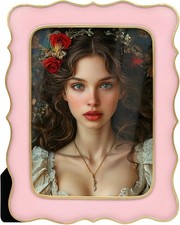 4x6 Vintage Picture Frame, Ornate Antique Photo Frames with 4X6, Pink