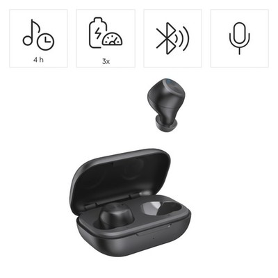 Hama In Ear Kopfhörer Bluetooth Stereo Headset Kabellos True Wireless, IPX4, SW