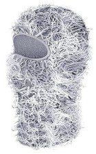 Distressed Balaclava Ski Mask   Shiesty Ripped Full Face One Size Gray Mixed