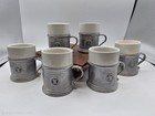 Vintage Wilton Columbia PA RWP Pewter & Ceramic Liberty Bell Mugs Set of 6 USA — photo 2