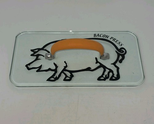 Prepology Tempered Glass Pig Bacon Sandwich Burger Press 10.5 X 5"  - Picture 1 of 3