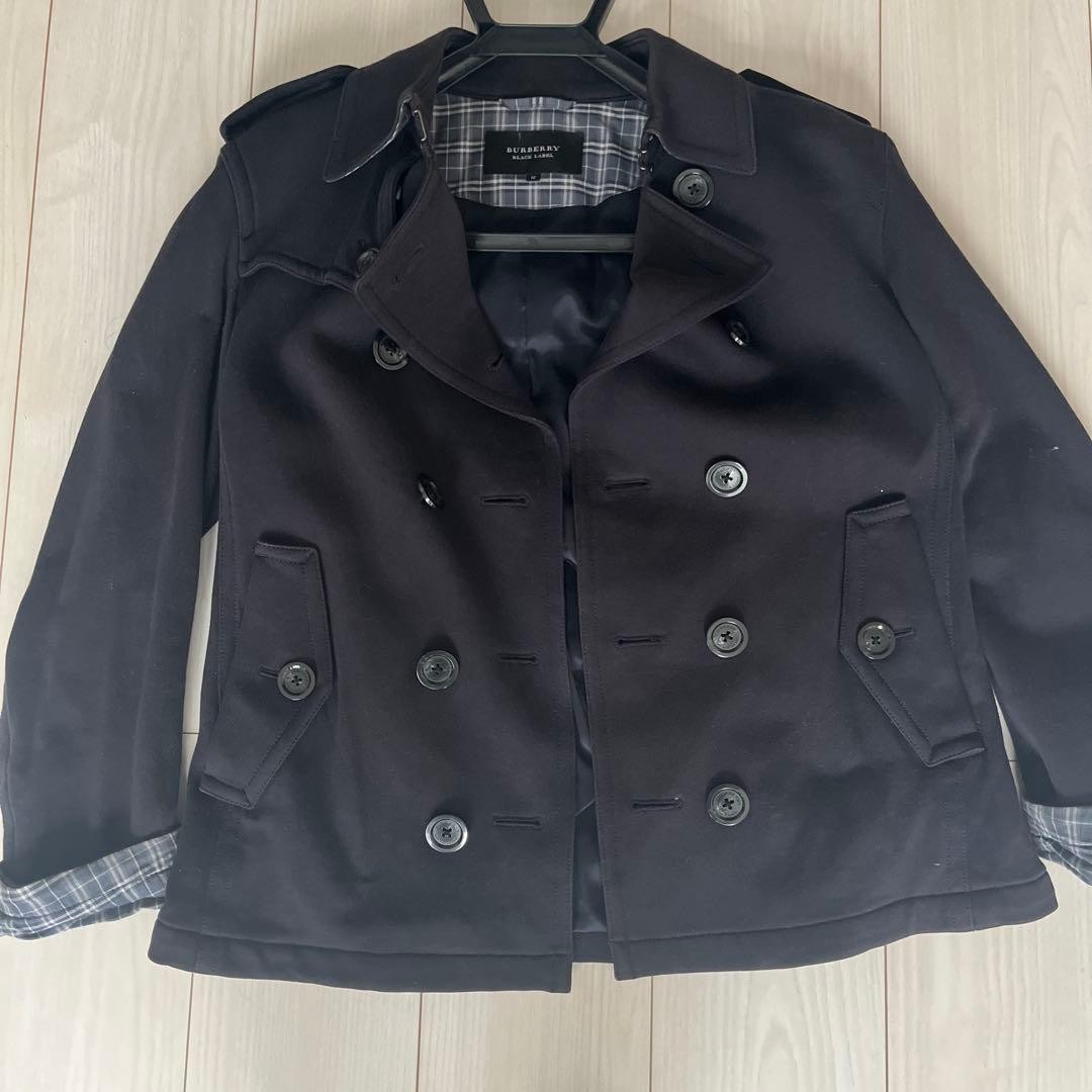 BURBERRY BLACK LABEL Peacoat Size M Black From Japan thumbnail 17