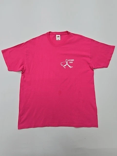 Tee-shirt graphique rose unisexe Fruit of the Loom taille L état d'occasion - Photo 1/4
