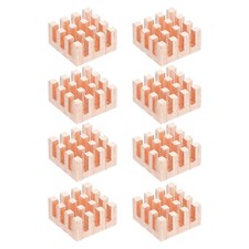 8 Pcs Copper Heatsink 12x12x6mm, Heat Sink Cooler Radiator for Raspberry Pi