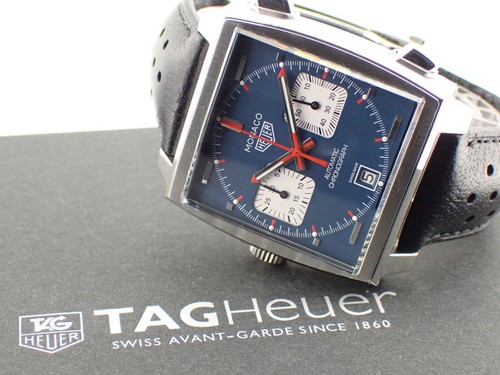 TAG Heuer Monaco Calibre 11 Chronograph CAW211P.FC6356 Automatic 39mm Box Blue