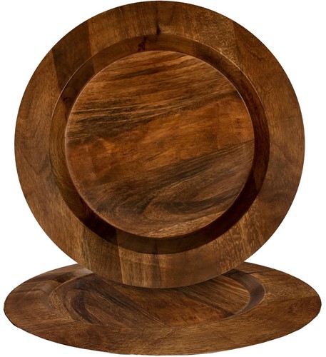Home Farmhouse Wood Charger PlateWood Charger Plate SetsWood Chargers for Dinner