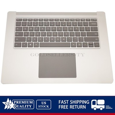 For Microsoft Surface 3 1873 15'' Palmrest Upper Case Keyboard Touchpad Silver US