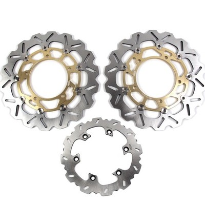 Front Rear Brake Discs Rotors for Suzuki GSX1300 B-King 2008-2010 Gold