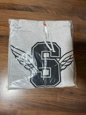 Supreme WINGS ZIP UP HOODED SWEATSHIRT Hoodie SS25 Heather Grey