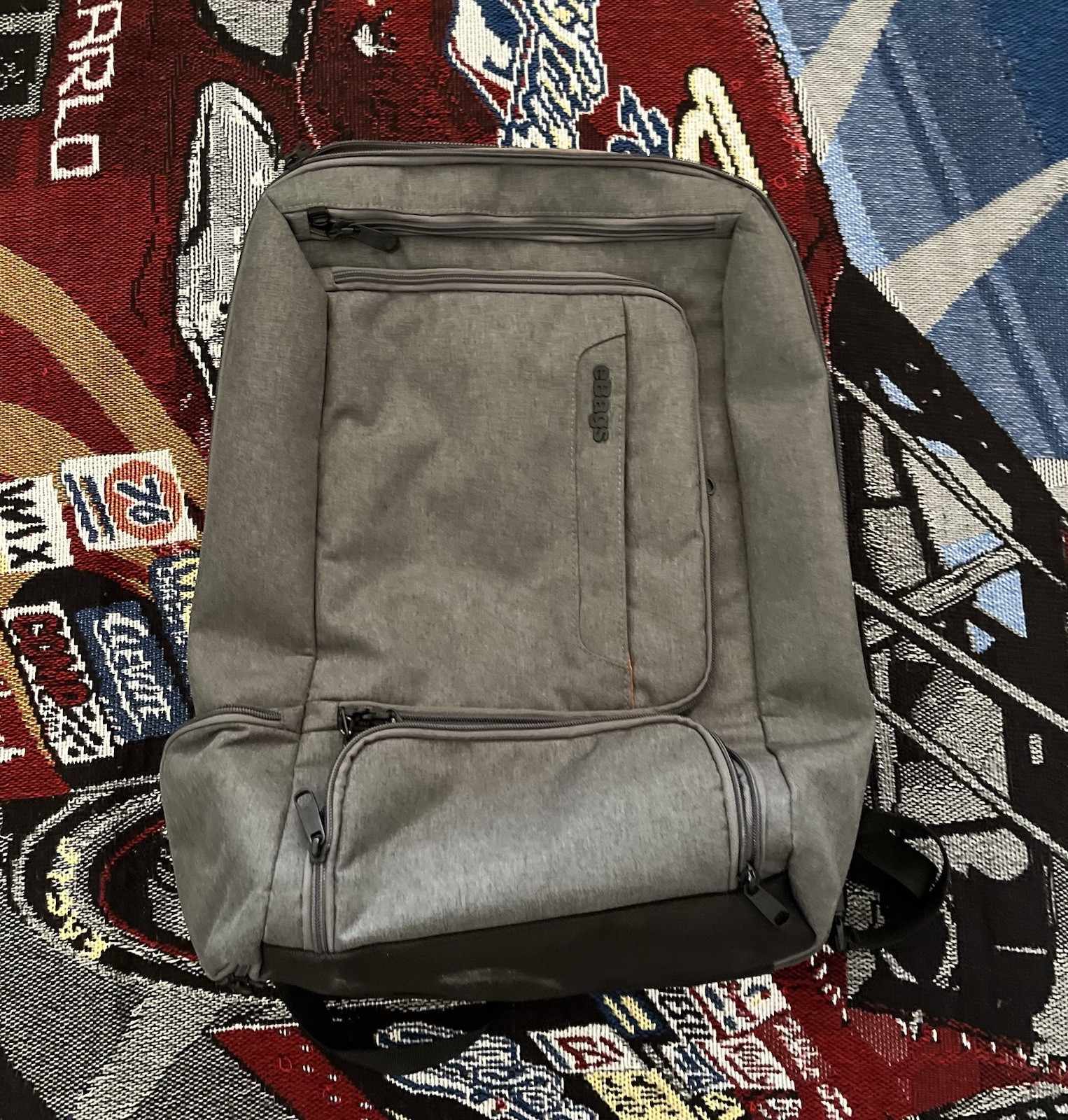Travel Carry On Bag Gray Fits 15"laptop Euc