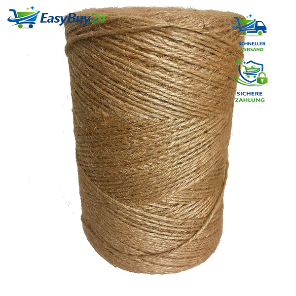 Jute Kordel 500M Natur Bastelband Paketschnur Dekoration Kunsthandwerk Seil-image