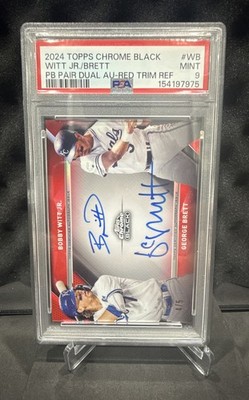 2024 Topps chrome black dual auto Bobby Witt Jr./George Brett red /5