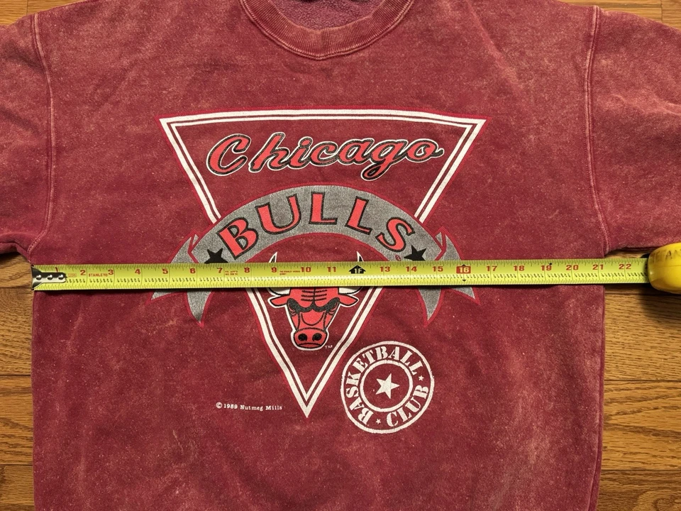 Chicago Bulls 1989 Vintage Nutmeg Acid Wash Crewneck Fits Like Medium/Large - Image 2 of 4