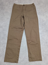 Uniqlo Trousers Mens W30 L30 Tan Smart Straight Casual Chinos Pants Work Preppy