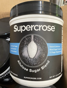 Supercrose Allulose Sugar Blend Sweetener, Gluten Free Non-GMO Jar 1.6 lb
