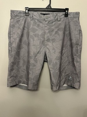 Travis Matthew Gray Hawaiian Print Shorts Size 38