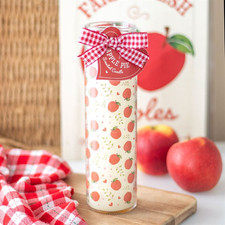 Apple Print Apple Pie Tube Candle ? Cozy Autumn Home Fragrance