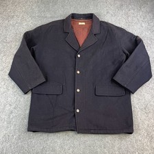 Vintage Valentino Jacket Mens Navy Wool Casual Sports Blazer 80s Italy Designer