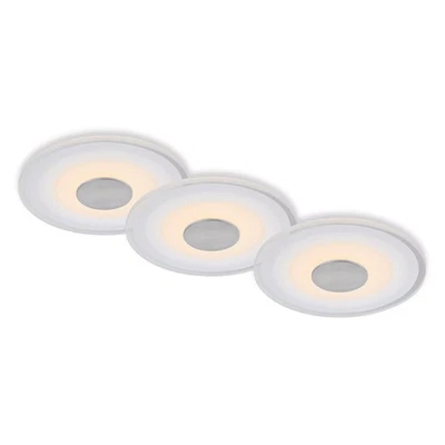 3 x Briloner LED Einbauleuchten Aluminium rund Ø12cm IP44 6W 650lm Warmweiß3000K - Bild 1 von 4
