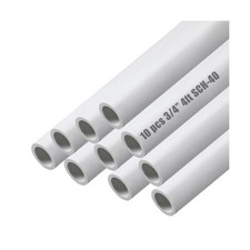 Sasylvia 10 Pcs Length PVC Pipe White DIY PVC Projects Sch40 Furniture Grade