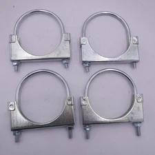4 Pack 4" Steel U-Bolt Exhaust Clamp