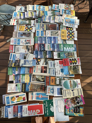 Lot Of 133 Vintage Road Maps AAA Gas Station New York Florida USA DC 