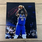 Joel Embiid Autographed Photo Signed 8x10 NBA Philadelphia 76ers w/COA Hologram