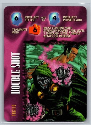 1997 Marvel OverPower Double Shot Intellect Tactic Dr Doom Namor Fleer Card