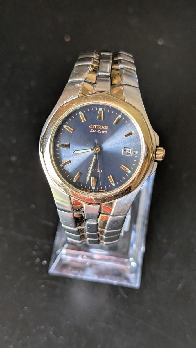 Citizen Eco Drive Solar Tech Steel Two Tone Vintage Date  display picture 2