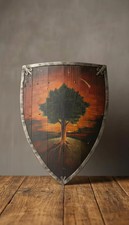 Ser Duncan The Tall Shield | Hedge Knight Tree & Star Prop | 28x18 Inch Medieval