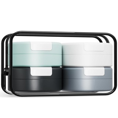 Gemice Travel Containers for Toiletries, Magnetic 1 floz, Black 