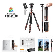Versatile 60 Carbon Fiber Tripod with Monopod Ideal for Adventure Photography