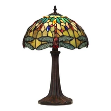 Chloe Lighting  EMPRESS Tiffany-Style Dark Bronze 1 Light Table Lamp 12" Shade
