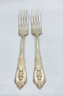 Wallace Rose Point Sterling Silver Fork Set 2 Piece 7 Inch