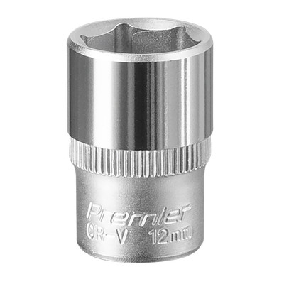 Sealey WallDrive Socket Tool 12mm 1/4'' Square Drive Chrome Vanadium Steel S1412