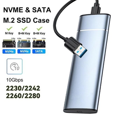 M.2 SATA SSD Gehäuse USB-C 10Gbps   Externes SSD Case 2230-2280 Adapter