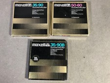 LOT/3 Maxell UD XL 35-90B/UD 35-90/50-60 Sound Recording Tapes 7" Reel Hi-Output