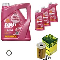 Mann Inspektionspaket 8L Mannol Energy Ultra JP 5W-20 FüR Hyundai Genesis Coupe