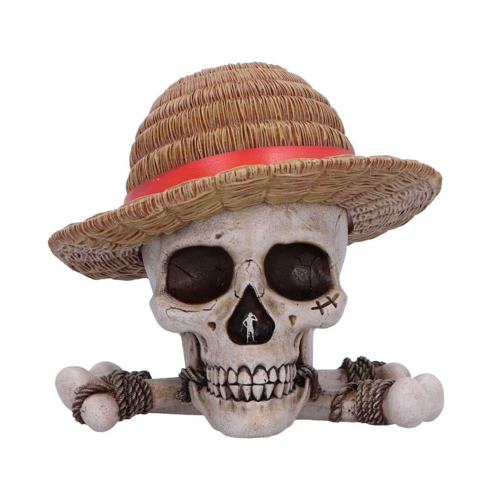 Boîte de rangement One Piece Luffy avec motif Jolly Roger en bois noir pour chambre de geek