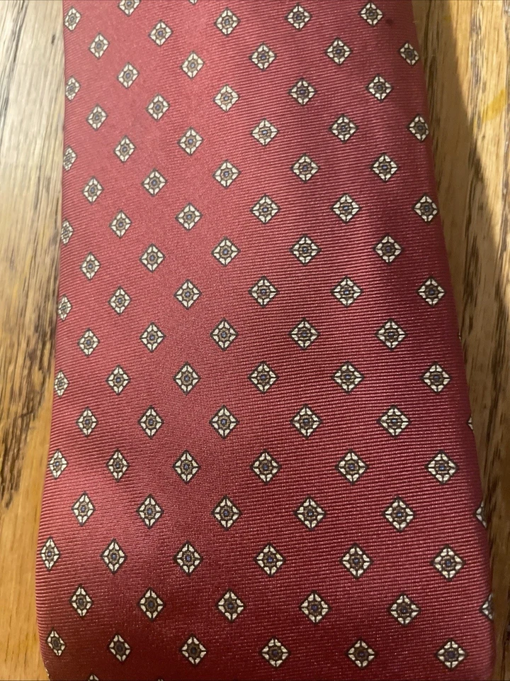 Corbata vintage usada en excelente estado Dean’s Silk Foulard hecha en EE. UU. para hombre Foto 3 de 4