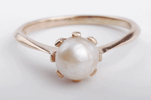 Nice Pearl Ring Akoyaperle 750 18k Rose Gold Top - Picture 2 of 6