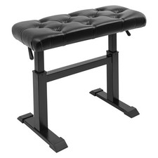 Hydraulic Lifting Height Adjustable Piano Bench Black 27.95x12.2x17.72-22.83 in