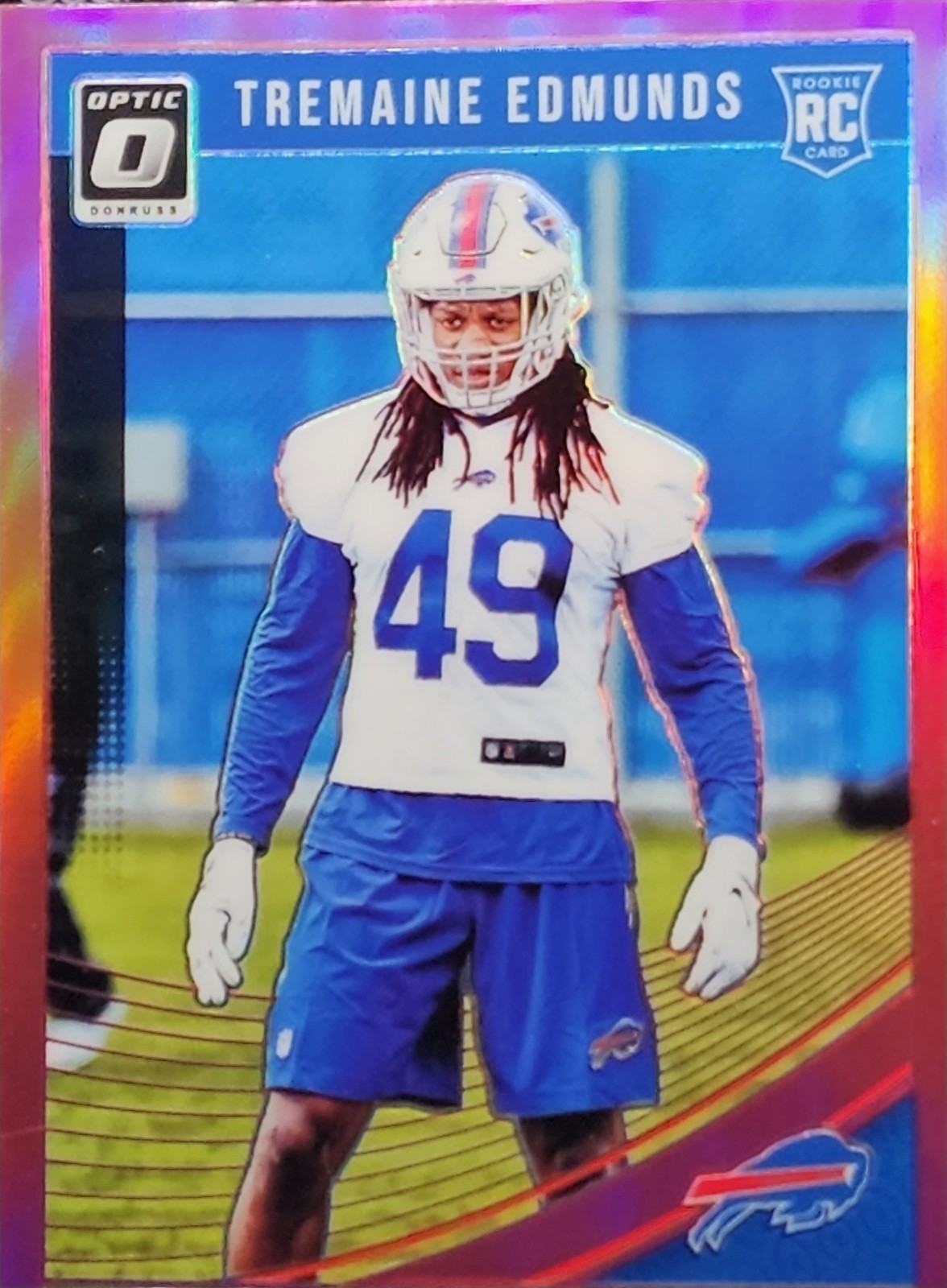 2018 Donruss Optic - Rookies Tremaine Edmunds #107 Pink Prizm (RC)