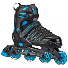 ROLLER DERBY CUSTOM ADULT IN-FIT SKATES PADDED BOOT SHAFT - 9-12 - BLUE/BLACK