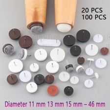 Felt Furniture Pads - Nail-On Glides Floor Protectors Diameter 11 mm 46 mm