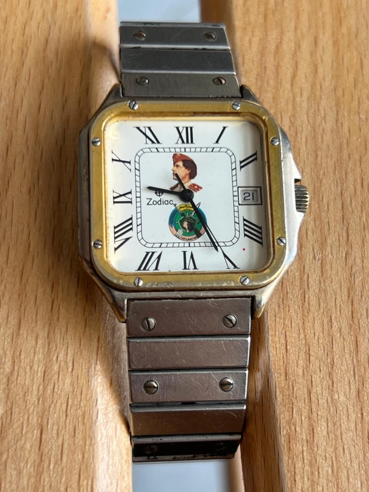 De colección Sandoz Santos Gadafi Libio Mujer Guardias/militar Cuarzo Correr Hombre’s Foto 4 de 4