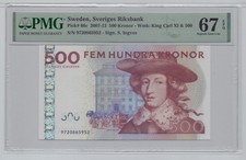 Sweden, 2007-12, 500 Kronor – PMG 67 (P-66c)      See instructions